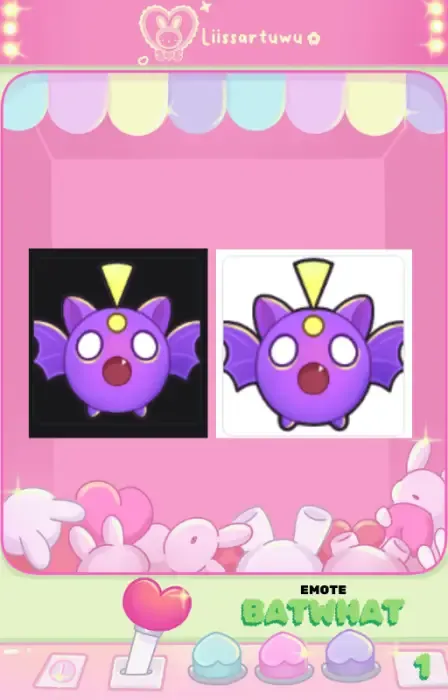 BatWhat emote on dark and light backgrounds