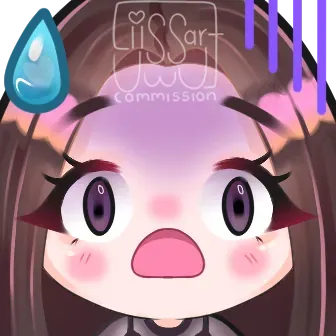 Chibi scared reaction emote