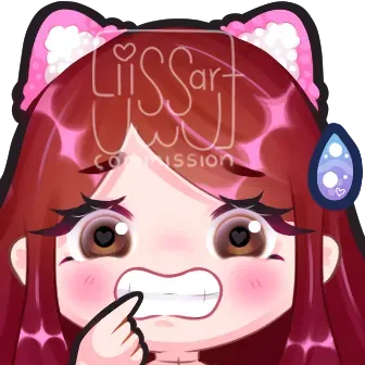 Chibi worried reaction emote