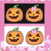 2 Emotes de calabaza de hallowen sonriendo, una con un moño, para Twitch y Discord
