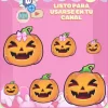 2 Emotes de calabaza de hallowen sonriendo, una con un moño, para Twitch y Discord