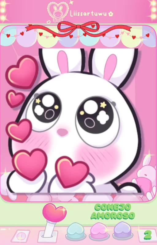 Emote de conejo san valentin amoroso perfecto para streamers y de sticker